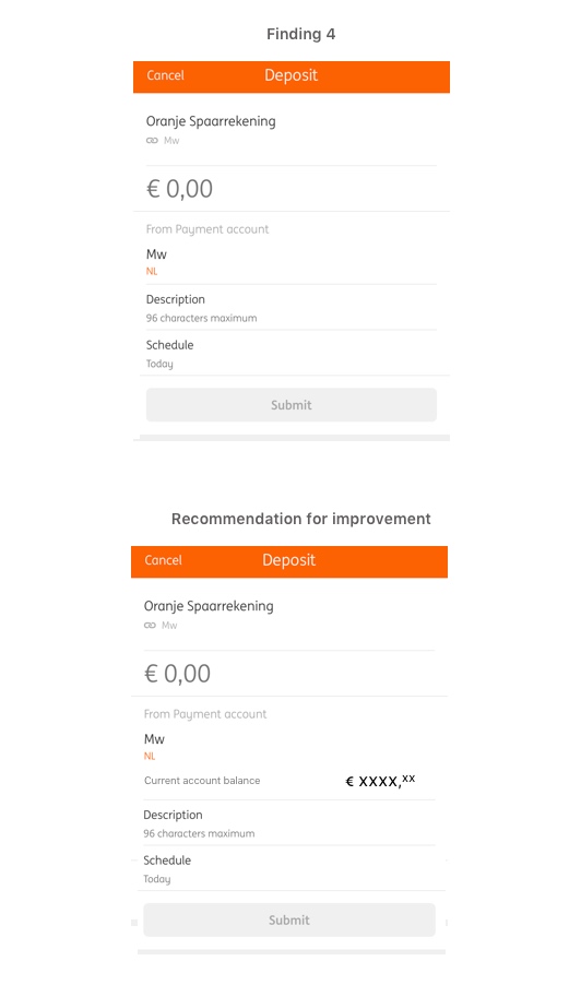 Account Balance Deposit